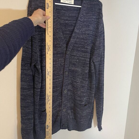 URBAN PIPELINE Men’s Size XL Navy Blue Cardigan Sweater Pockets Grandpa Hipster - Picture 4 of 9